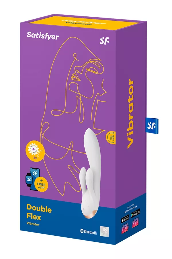 Coniglio vibrator Double Flex Bianco