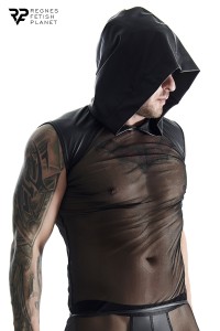 Mesh hood t-shirt