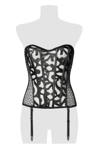 Corset bustier à jarretelles - Grey Velvet