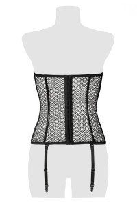 Corset bustier à jarretelles - Grey Velvet