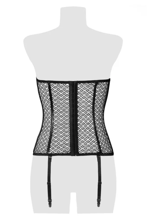 Corset bustier à jarretelles - Grey Velvet