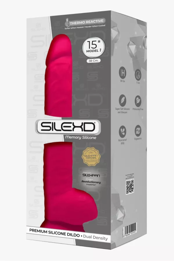 Dildo XXL double density pink 38 x 7 cm