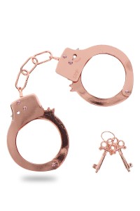 Rose gold metal handcuffs