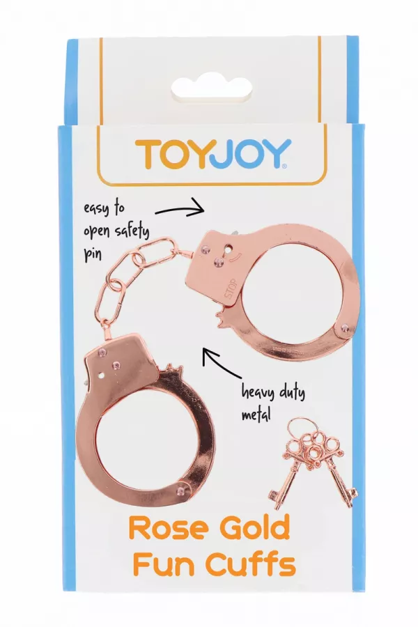 Rose gold metal handcuffs