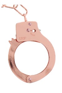 Rose gold metal handcuffs