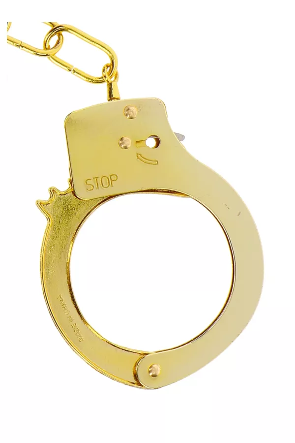 Golden metal handcuffs