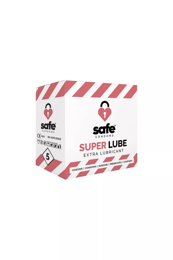 5 préservatifs Safe Super Lube