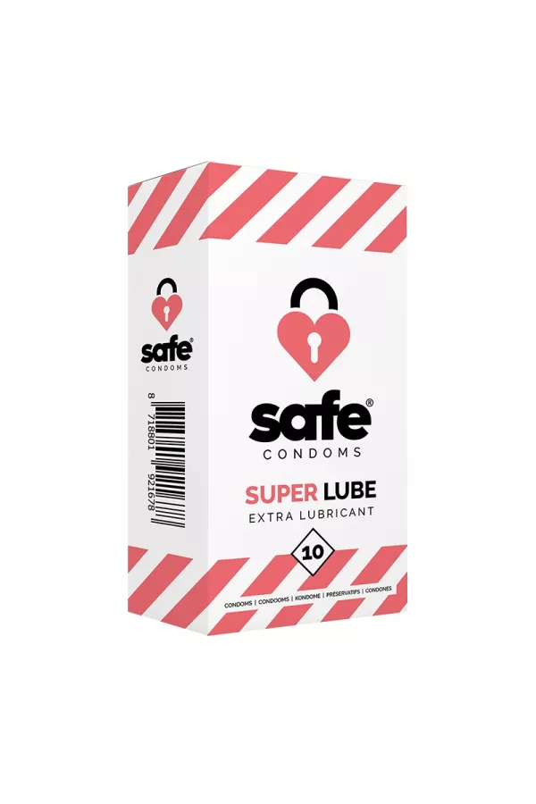 10 préservatifs Safe Super Lube