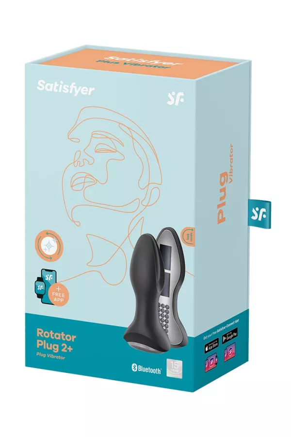 Plug vibrant Rotator Plug 2+ noir - Satisfyer