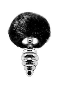 Plug métal Fluffy Twist M noir - Alive