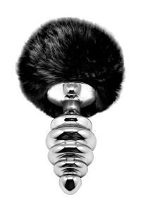 Fluffy Twist L metal plug black