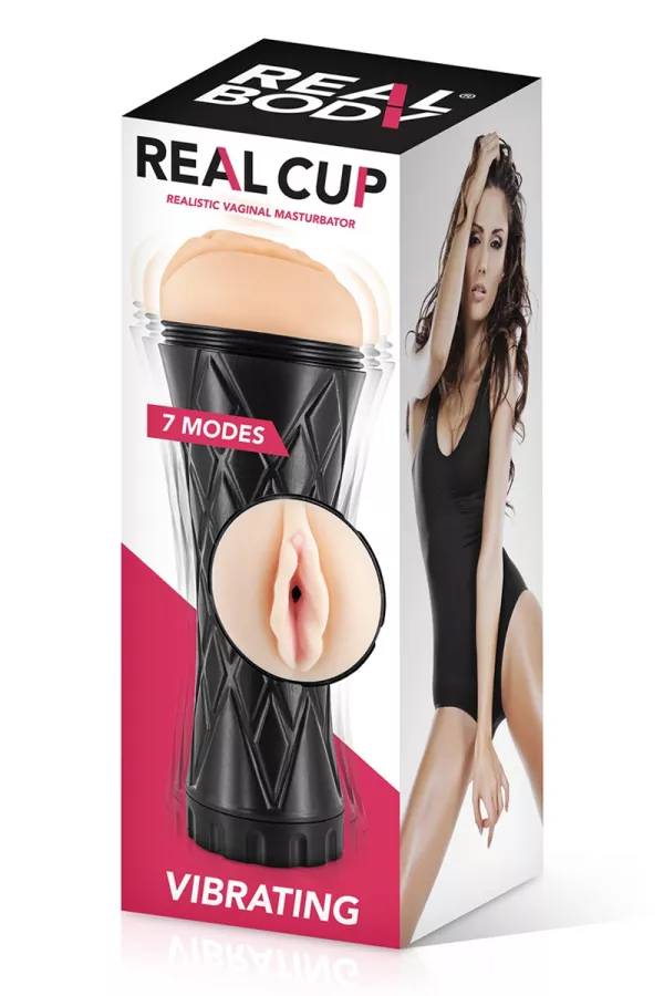 Vibrating masturbator realistic vagina