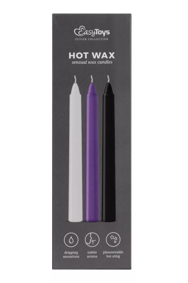 3 candele sensibili Hot Wax