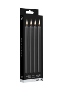 4 black SM candles Large