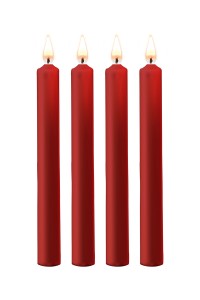 4 red SM candles Large