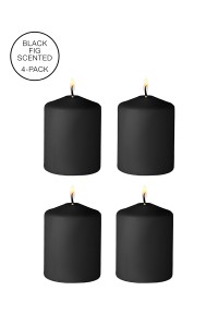 4 black SM candles indocile fragrance