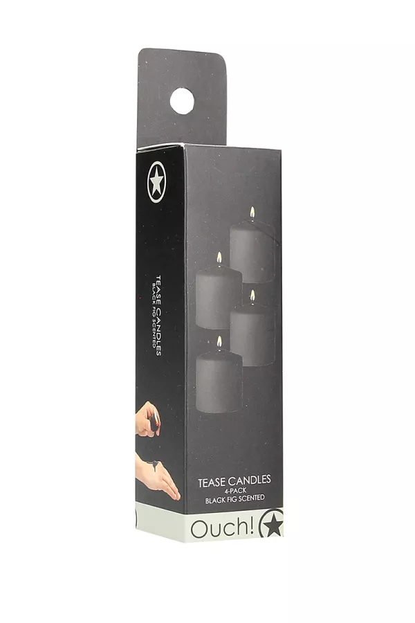 4 black SM candles indocile fragrance