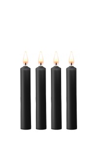 4 black SM candles