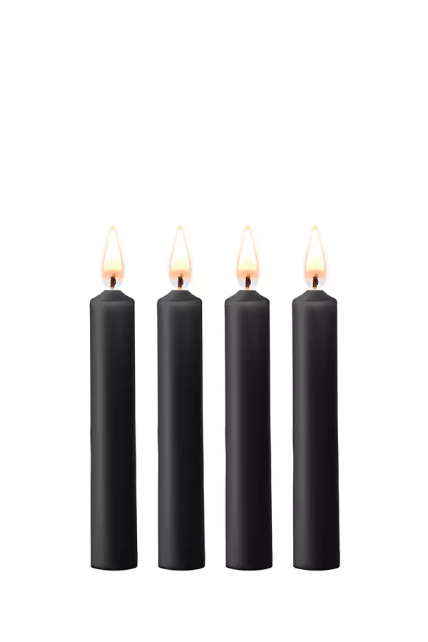 4 black SM candles