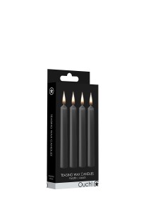 4 black SM candles