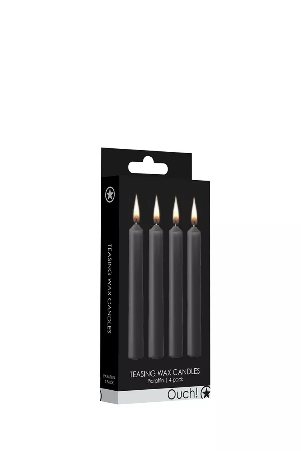 4 black SM candles