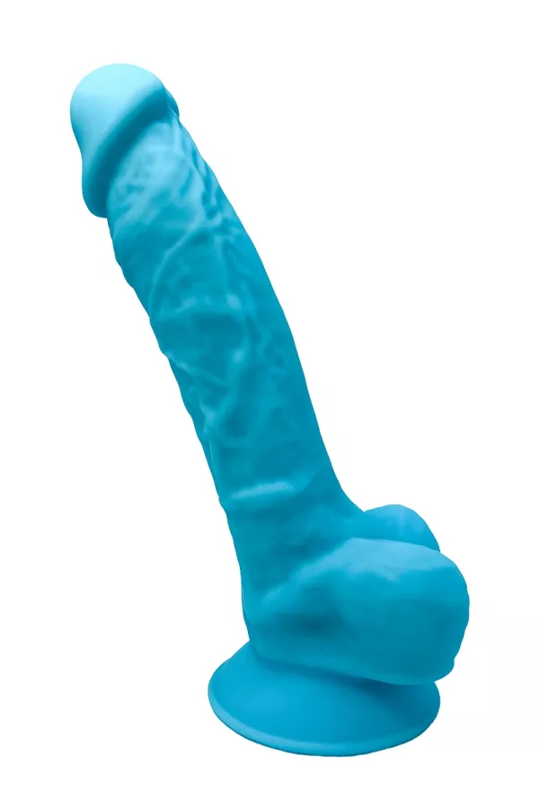 Gode double densité bleu 17,5 cm - SilexD