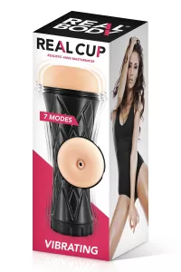 Vibrating masturbator realistic anus