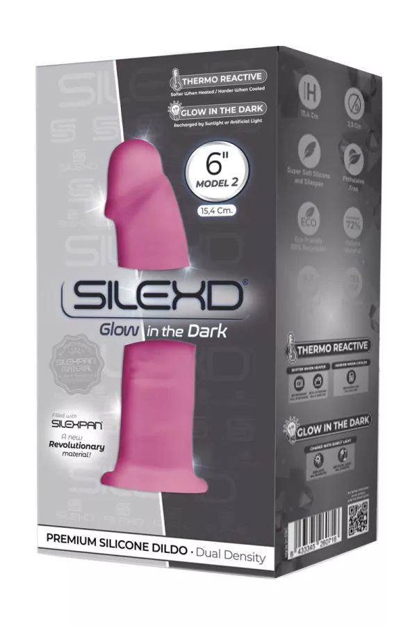 Doppeldichte phosphoreszierende Dildo 15,4 cm