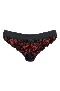 Red and black thong V-10048