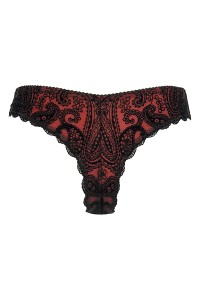 Red and black thong V-10048