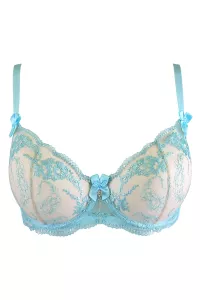 Blue lace bra V-10131