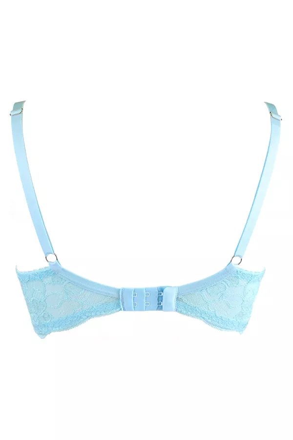 Blue lace bra V-10131