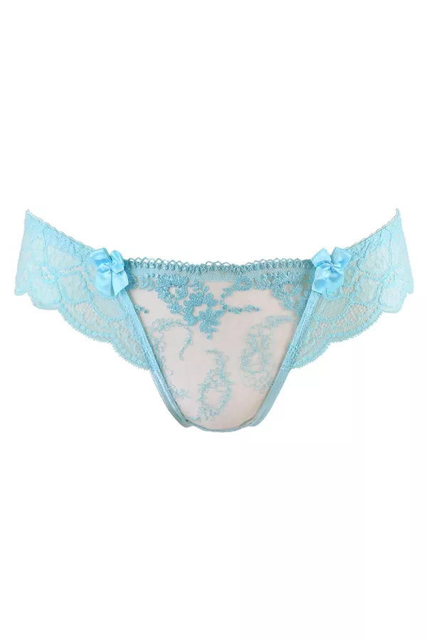 String tanga bleu V-10128 - Axami