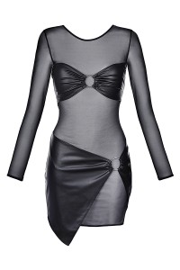 Schwarzes Kleid V-9219