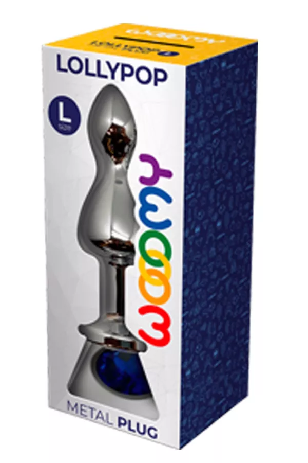 Lollypop Edelstein Plug blau L