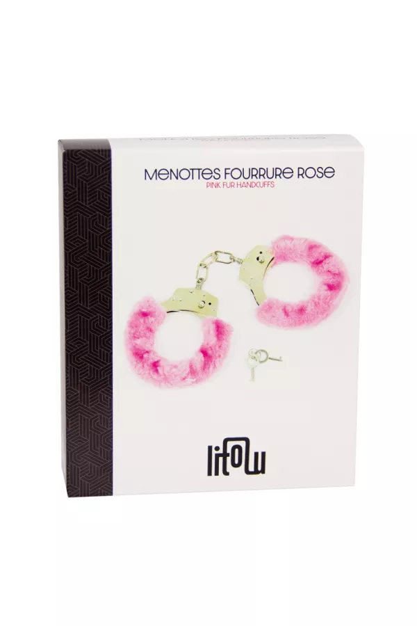 Menottes fourrure rose - Litolu