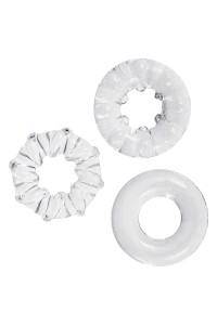 3 transparent cockrings