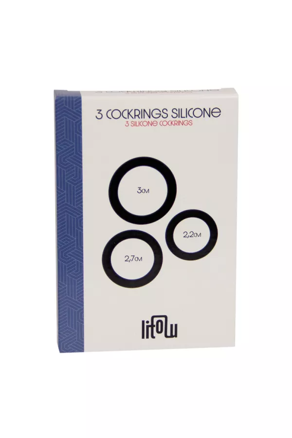 Set di 3 anelli fallici in silicone