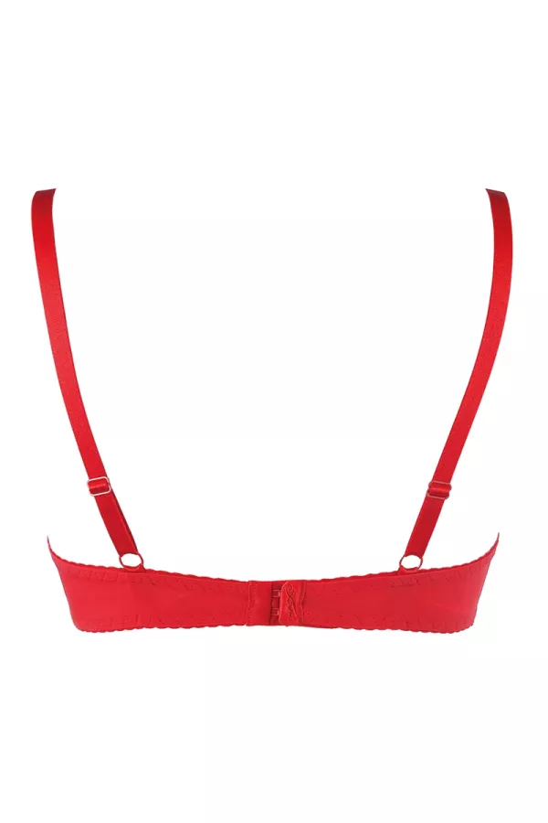 Bra push-up rosso V-10351