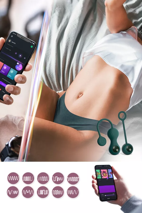 Connected vibrating Kegel balls