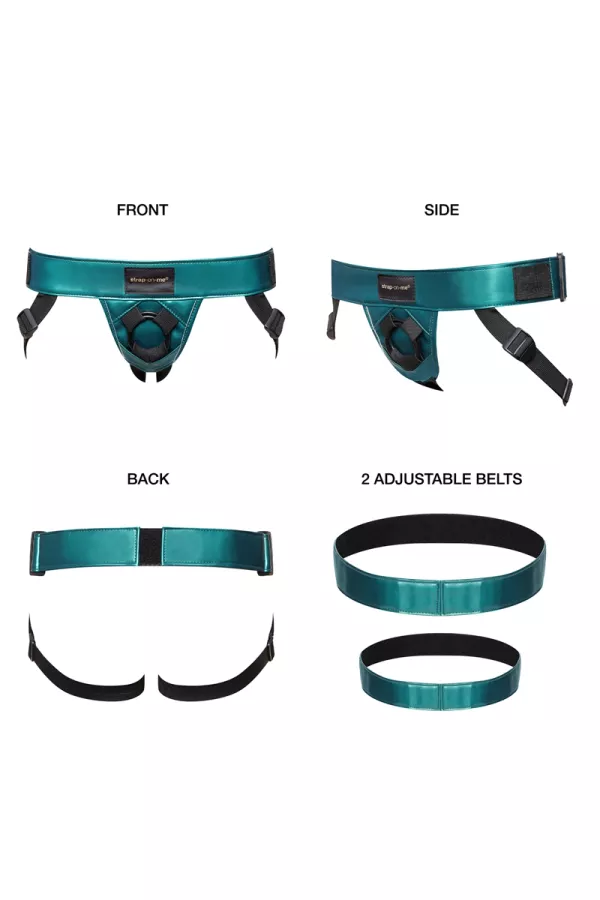 Curious metallic green harness