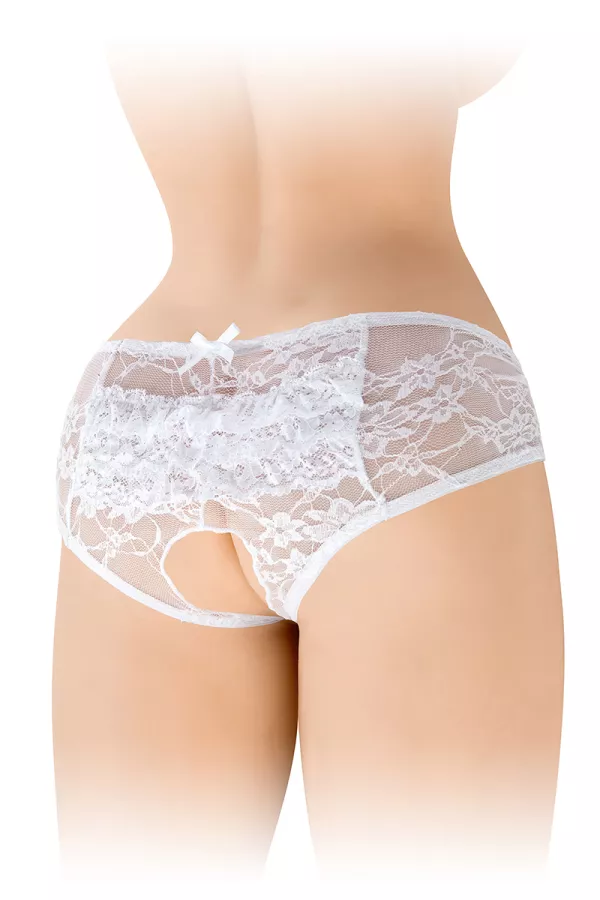 Culotte ouverte blanche Amanda - Fashion Secret