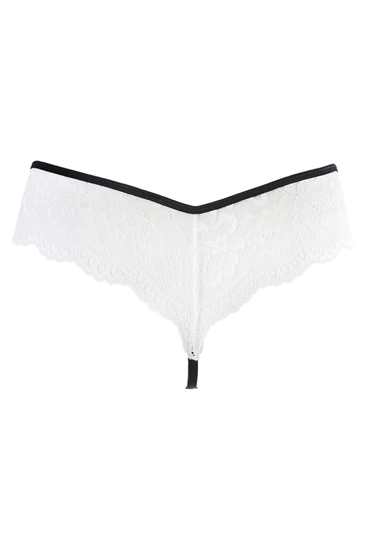 Pizzo bianco perizoma V-10488 - Axami