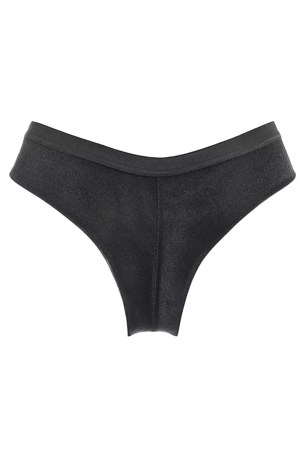 Brasilianische schwarz String V-10495