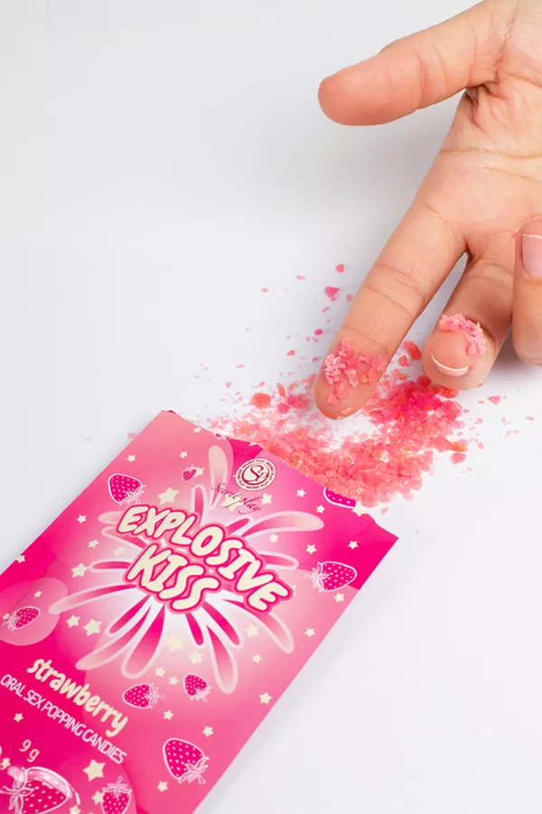 Strawberry sparkling candy