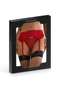 Lace garter belt with red string