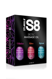 Coffret huiles de massage S8 3x50ml