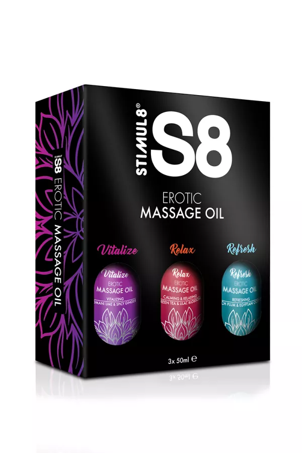 S8 3x50ml massage oils box