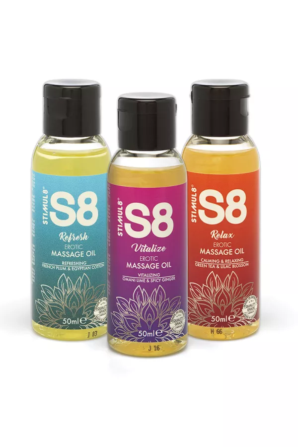 Coffret huiles de massage S8 3x50ml