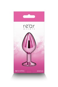 Plug jewel aluminium chrome pink M